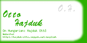 otto hajduk business card